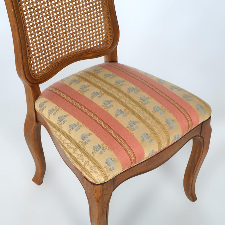 Six French Louis XIV Style Mahogany & Cane Dining Chairs 20th C