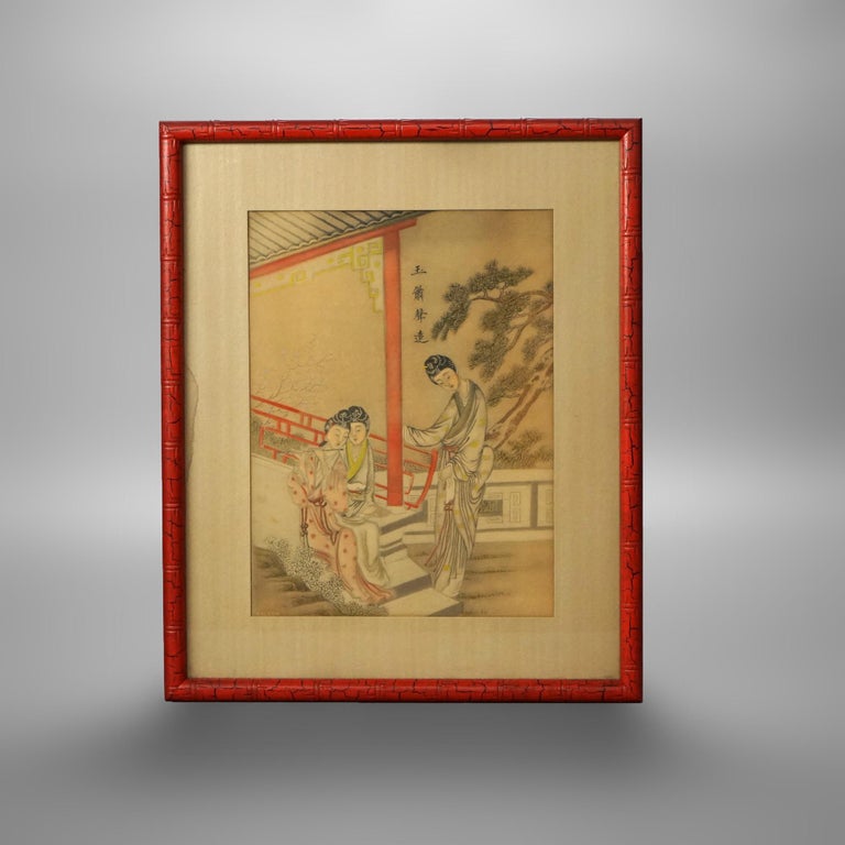 Three Japanese Woodblock Genre Prints by Torii Kiyonaga & Unknown Artist 20thC