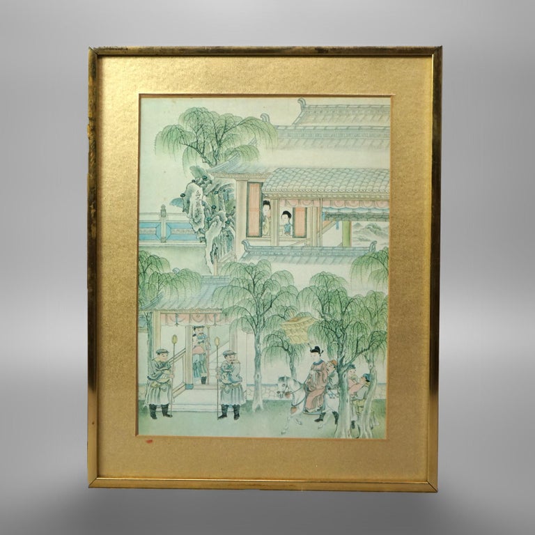 Three Japanese Woodblock Genre Prints by Torii Kiyonaga & Unknown Artist 20thC