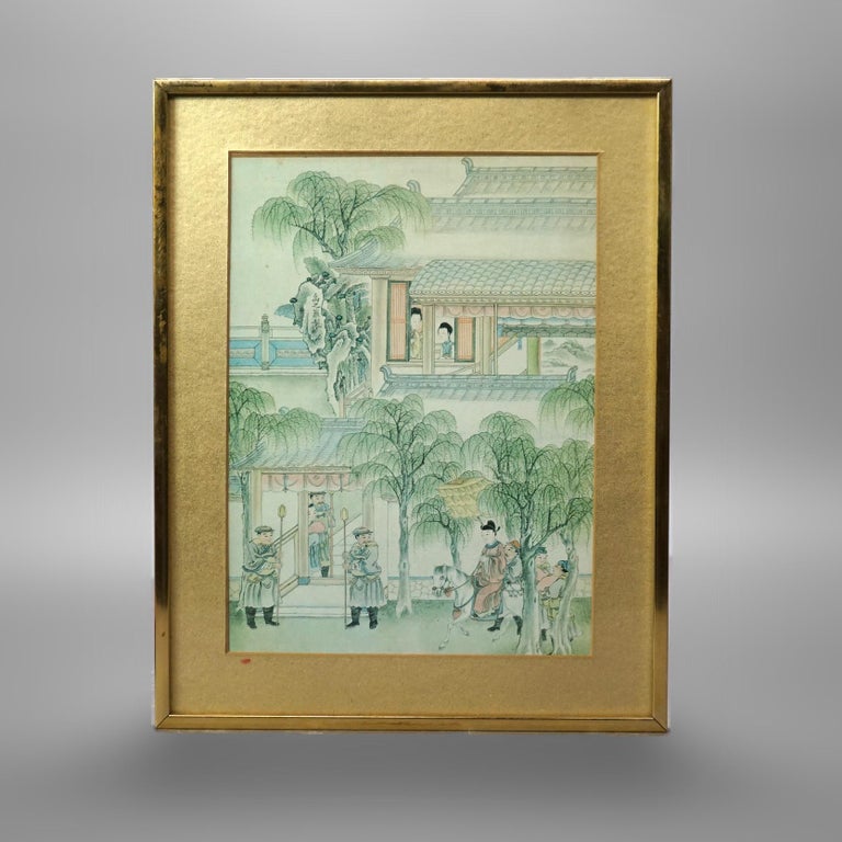 Three Japanese Woodblock Genre Prints by Torii Kiyonaga & Unknown Artist 20thC