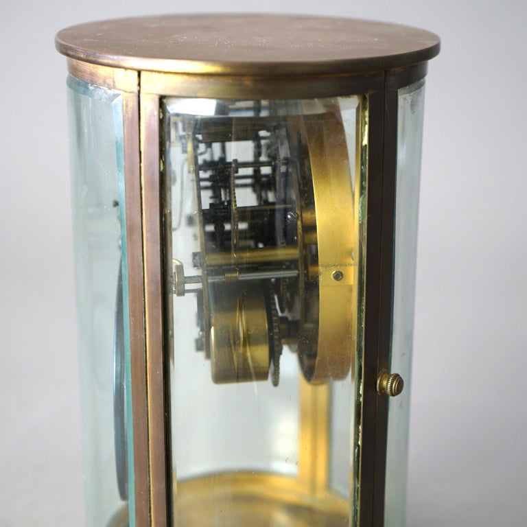 Antique Seth Thomas Oval Mantel Clock with Crystal Case