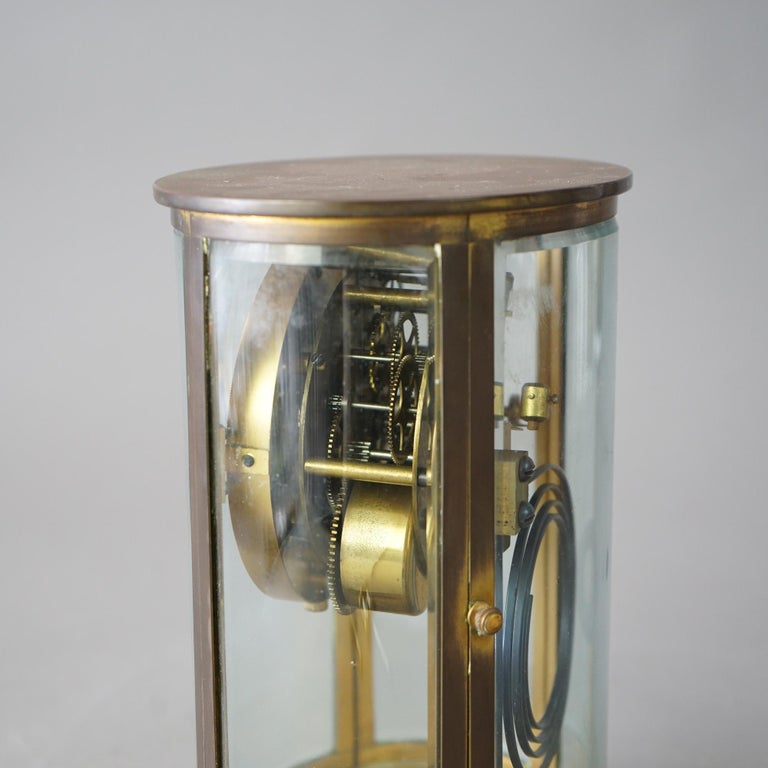 Antique Seth Thomas Oval Mantel Clock with Crystal Case