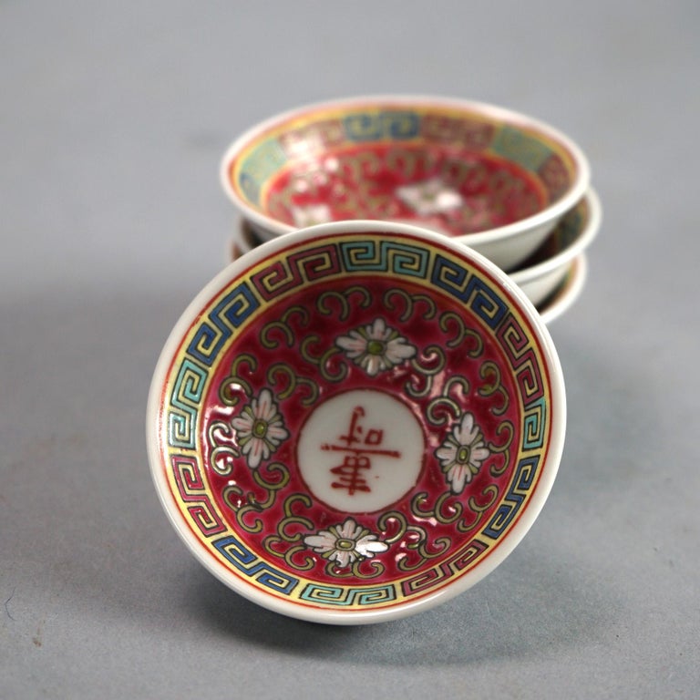 Vintage 33 Piece Chinese Republic Porcelain Tea Set C1930
