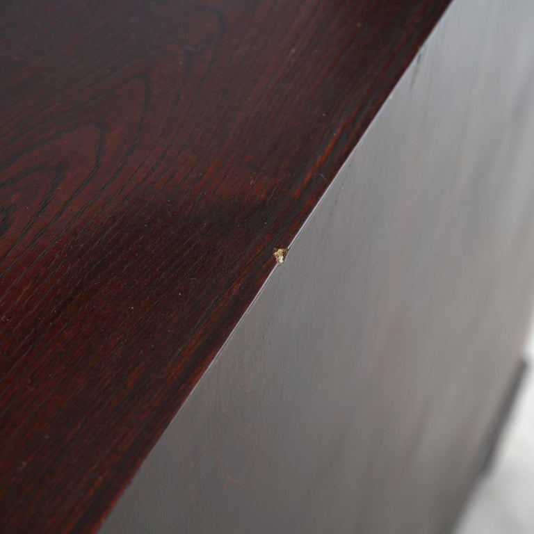 Japanese Hardwood & Brass Tonsu Bar Cabinet 20th C