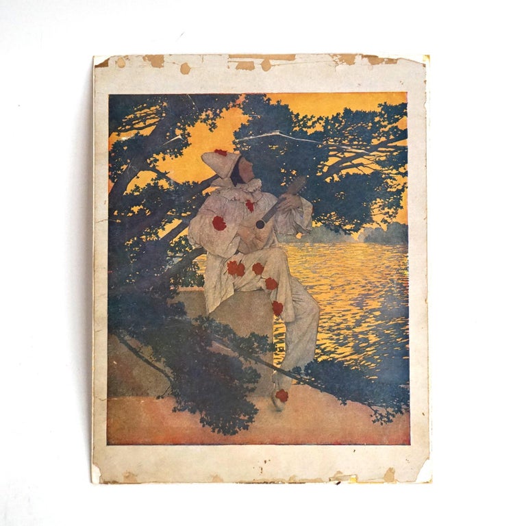 Two Art Deco Antique Maxfield Parrish Prints “Pierrot’s Serenade” C1920