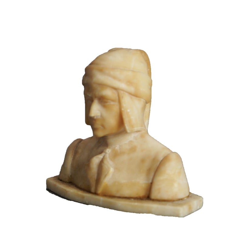 Antique Italian Neoclassical Carved Alabaster Bust C1900