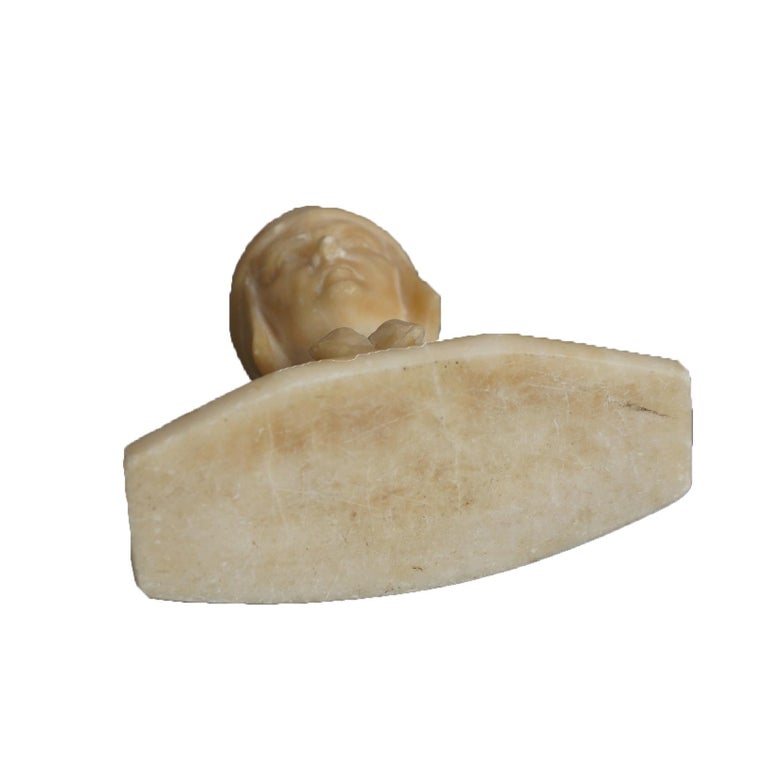 Antique Italian Neoclassical Carved Alabaster Bust C1900