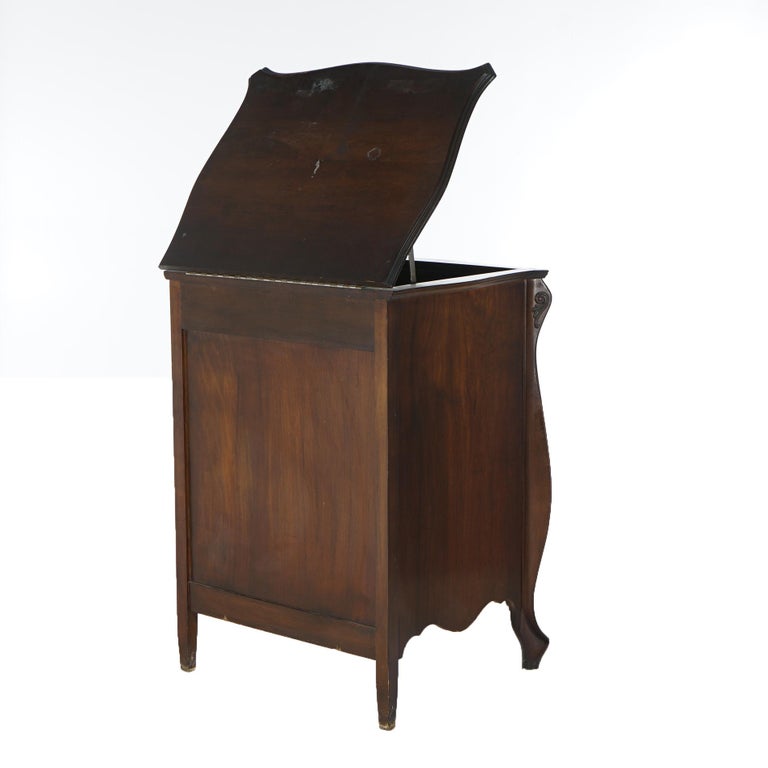 Antique Victorian Victrola Silvertone Tru-Phonic Phonograph, Mahogany Case C1930
