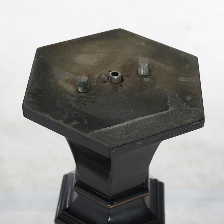 Pair of Antique Neoclassical Ebonized Pedestals C1900