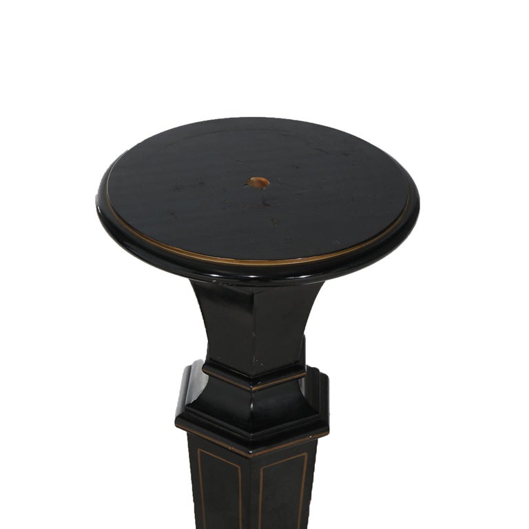 Pair of Antique Neoclassical Ebonized Pedestals C1900