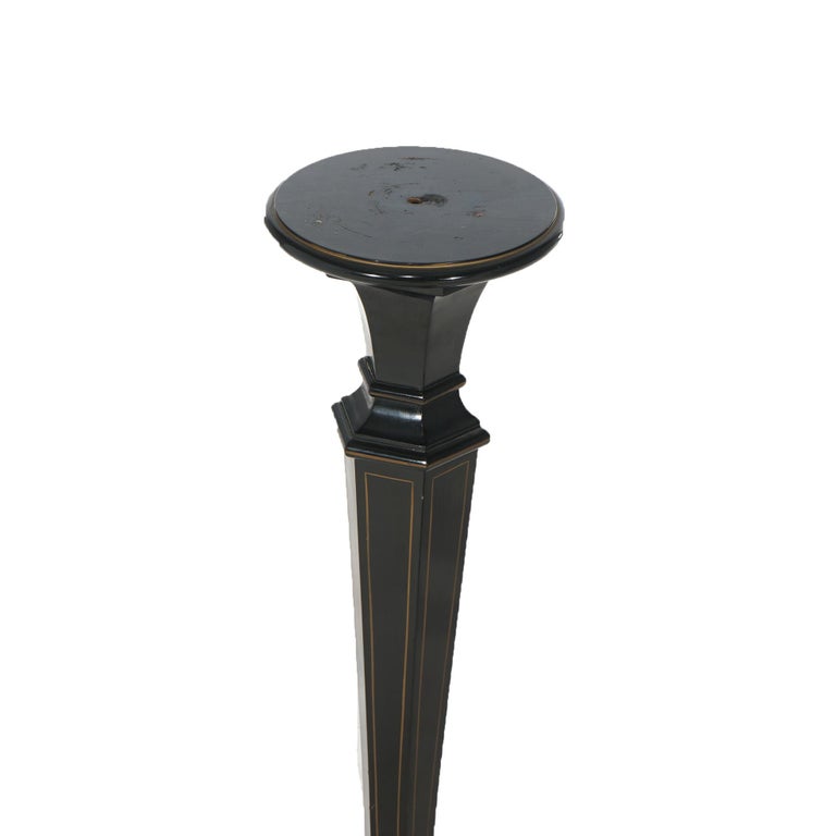 Pair of Antique Neoclassical Ebonized Pedestals C1900