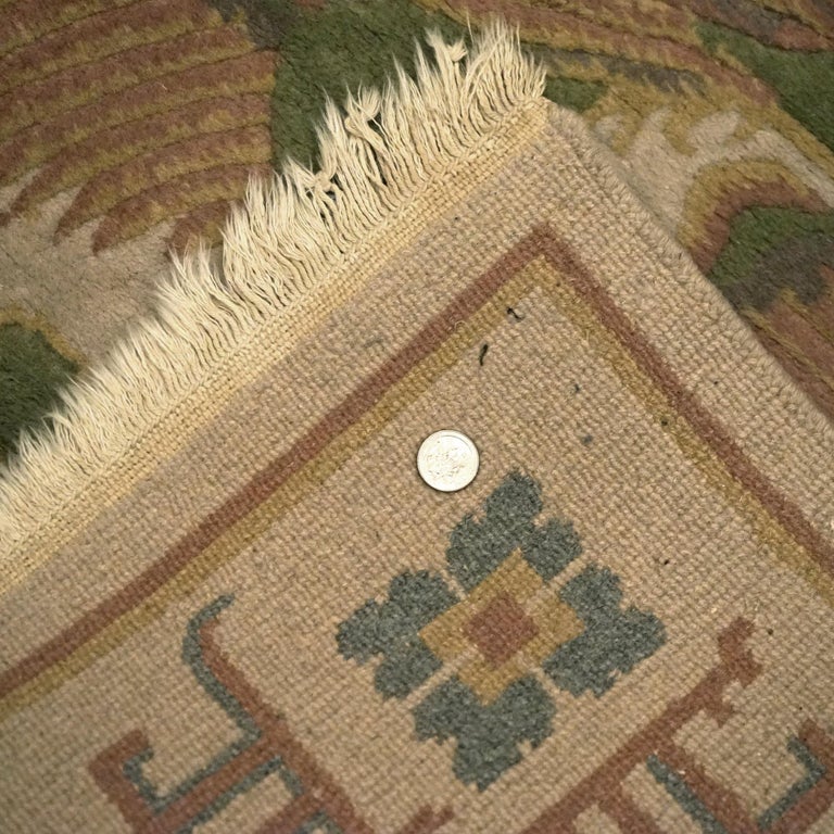 Tibetan Inspired Chinese Nichols Oriental Rug with Stylized Birds & Clouds 20thC