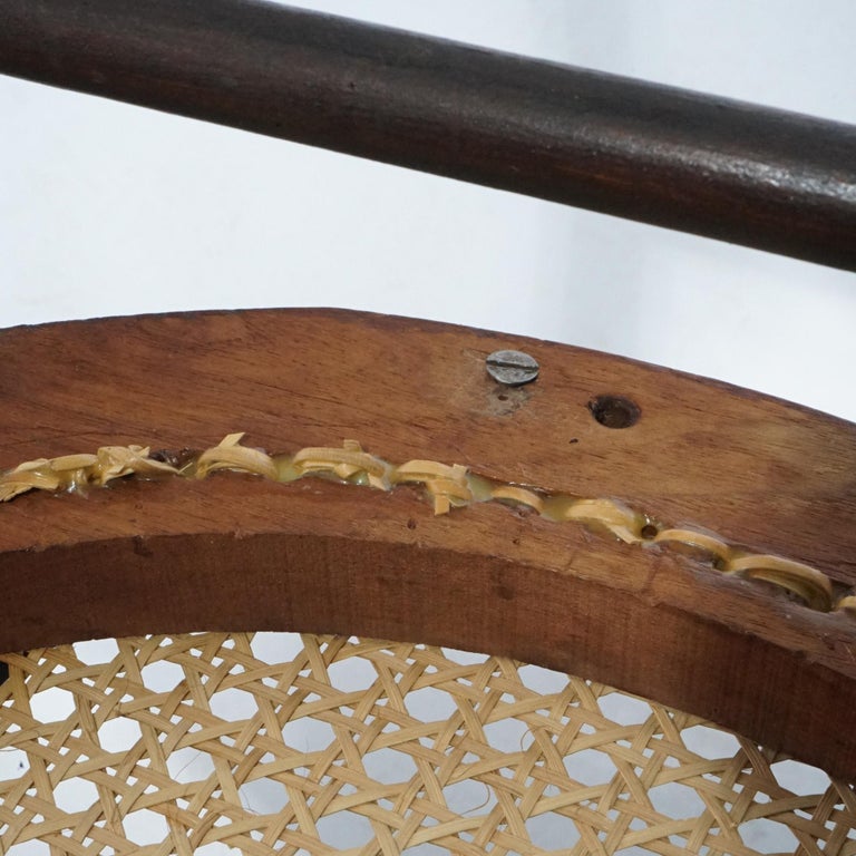 Antique Set of Four Victorian Walnut & Pressed Cane Dining Chairs, Circa 1890