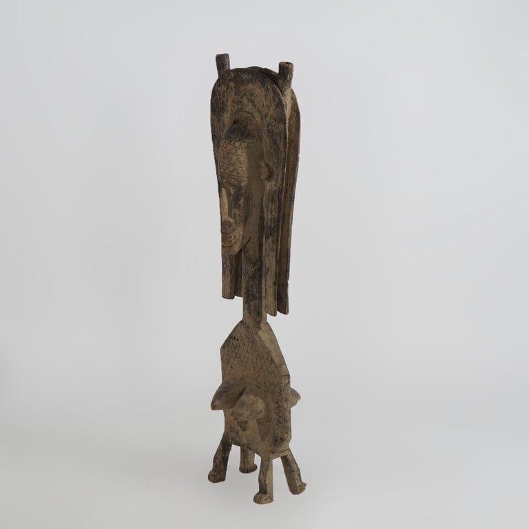 Vintage African Ethnographic Carved Wood Goddess of Fertility C1960
