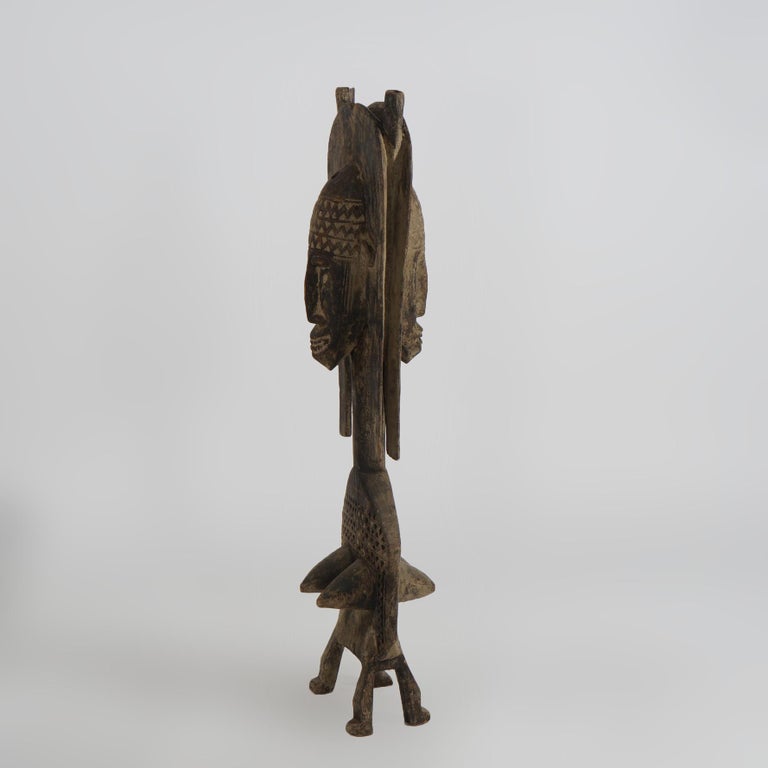 Vintage African Ethnographic Carved Wood Goddess of Fertility C1960