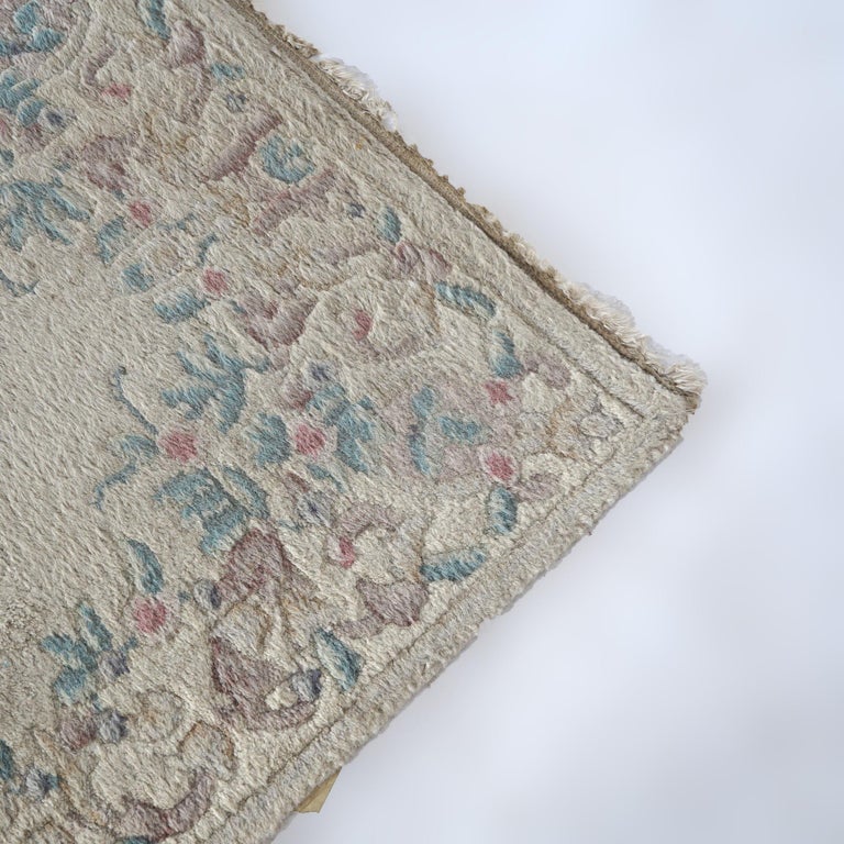 Oushak Style Turkish Oriental Long Rug Runner Wool Rug 20th C