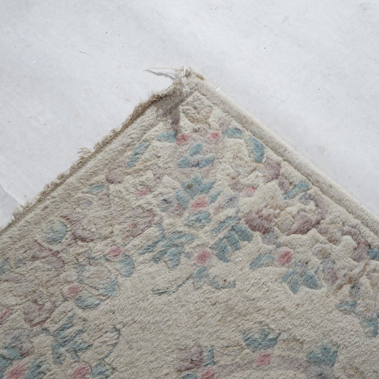 Oushak Style Turkish Oriental Long Rug Runner Wool Rug 20th C