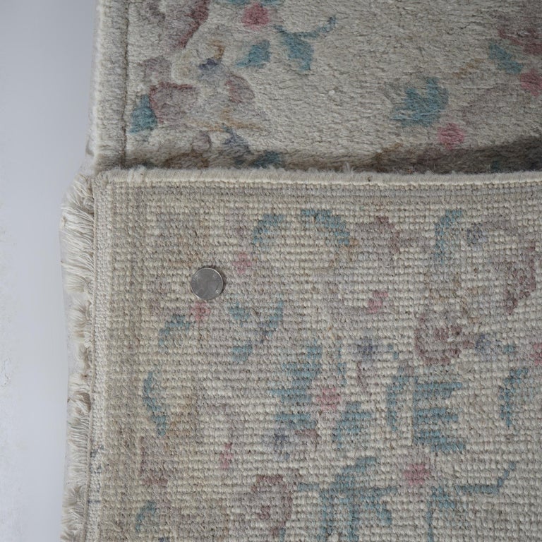 Oushak Style Turkish Oriental Long Rug Runner Wool Rug 20th C