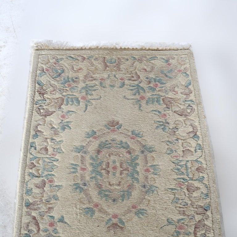 Oushak Style Turkish Oriental Long Rug Runner Wool Rug 20th C