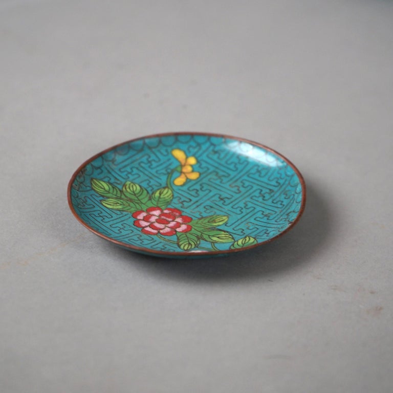 Twelve Various Chinese Cloisonne Floral Enameled Items C1920