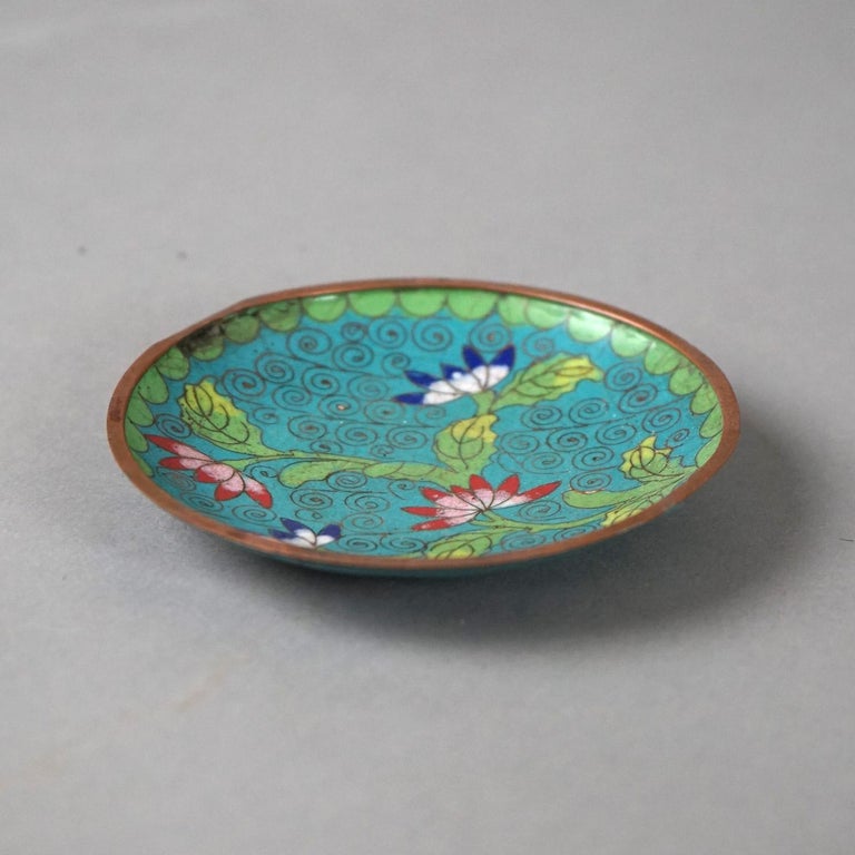 Twelve Various Chinese Cloisonne Floral Enameled Items C1920