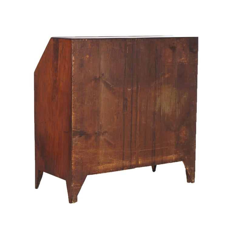Antique Mahogany Hepplewhite Drop Front Desk with Graduated Drawers