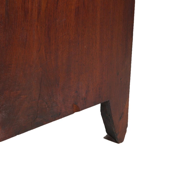 Antique Mahogany Hepplewhite Drop Front Desk with Graduated Drawers