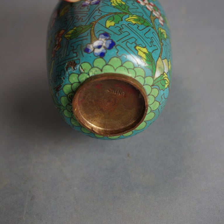 Four Antique Chinese Cloisonne Enameled Vases C1920
