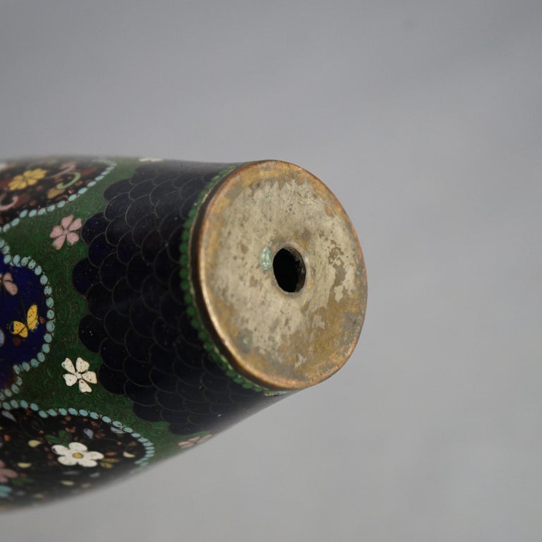 Four Antique Chinese Cloisonne Enameled Vases C1920