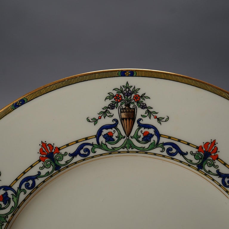 Twelve Antique Hardy & Hayes Royal Worcester Porcelain Plates, C1910
