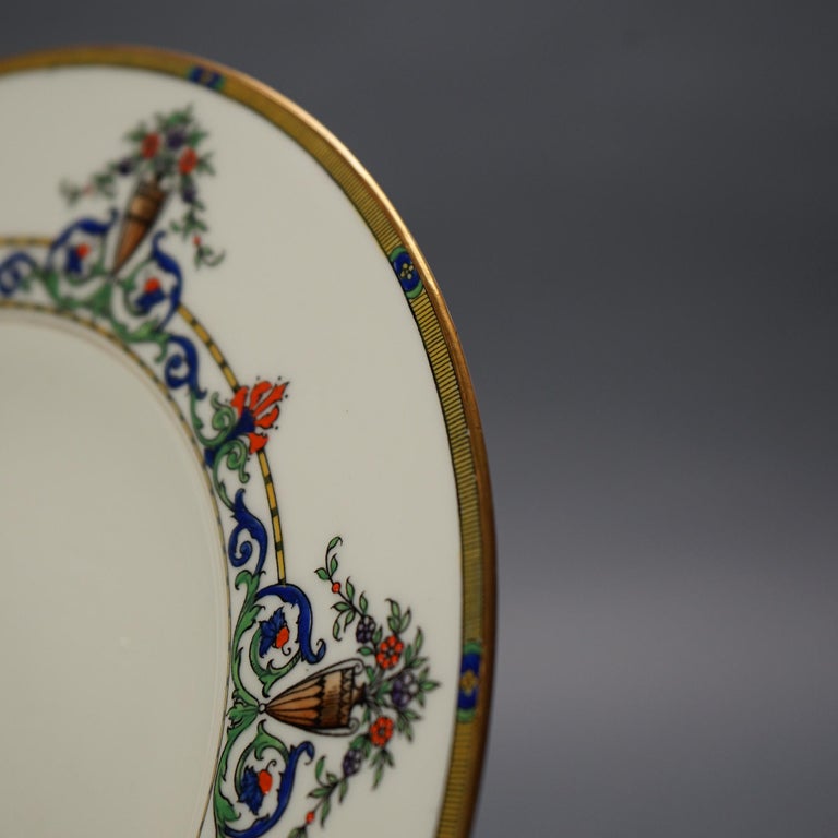 Twelve Antique Hardy & Hayes Royal Worcester Porcelain Plates, C1910