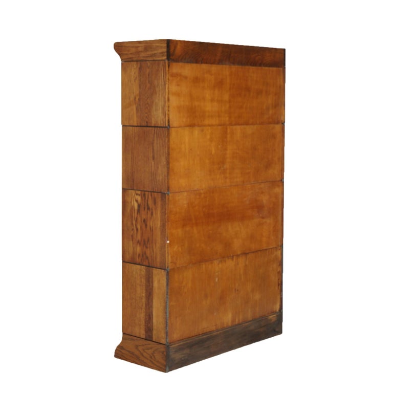 Arts & Crafts Gunn Four Stack Oak Barrister Bookcase C1910