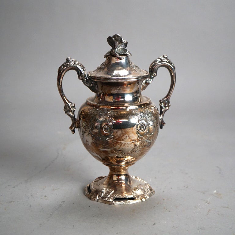 Antique Six Piece Silver Plated Tea Set C1890