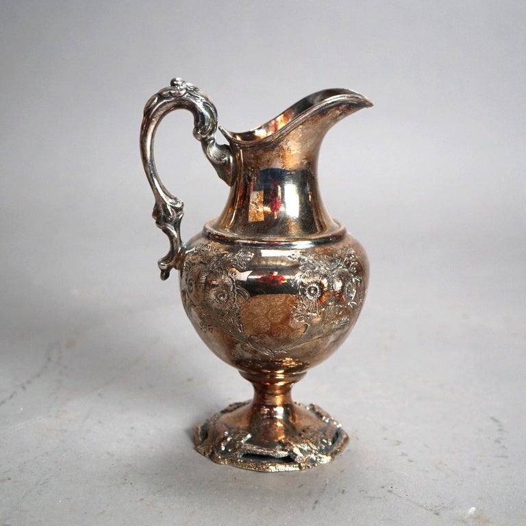 Antique Six Piece Silver Plated Tea Set C1890