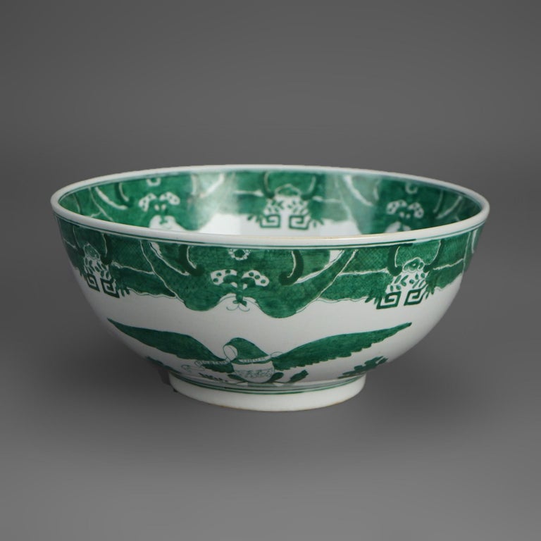 Chinese Export Porcelain Bowl with Eagle Design 20thC