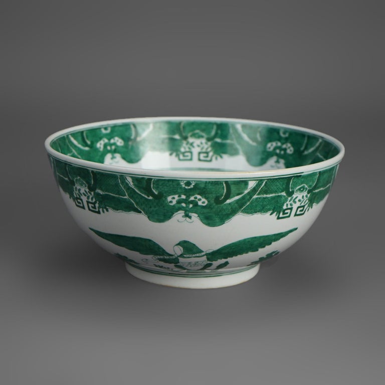 Chinese Export Porcelain Bowl with Eagle Design 20thC