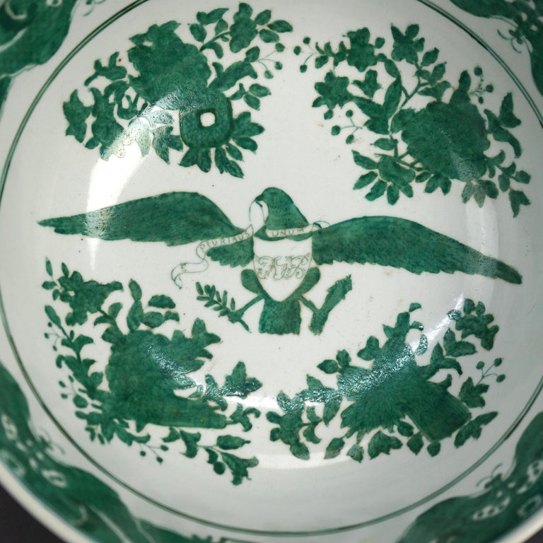 Chinese Export Porcelain Bowl with Eagle Design 20thC