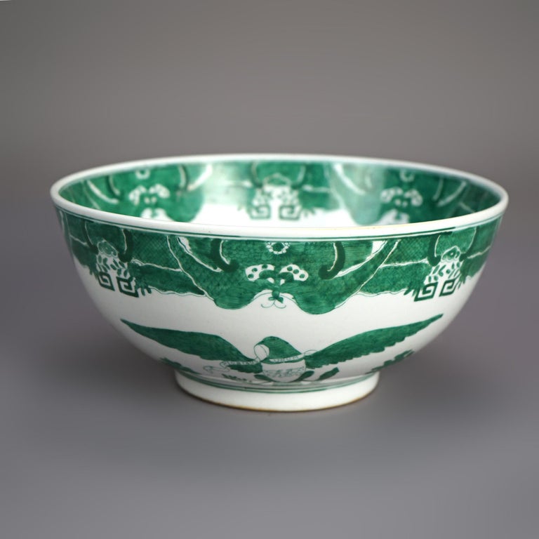 Chinese Export Porcelain Bowl with Eagle Design 20thC