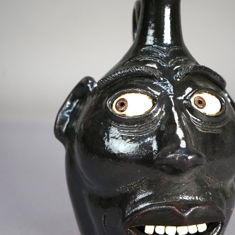 Southern Americana Pottery Face Jug by Perdua 20thC