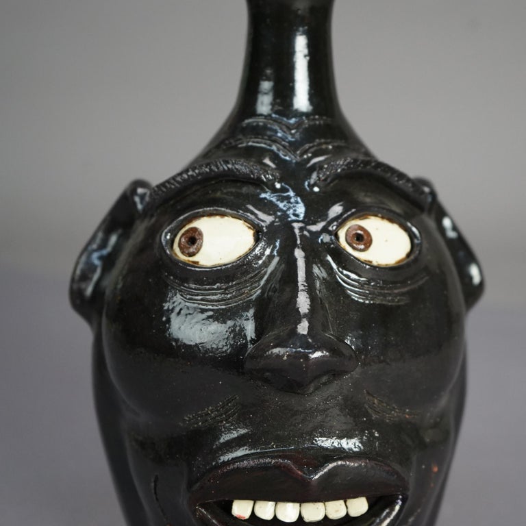 Southern Americana Pottery Face Jug by Perdua 20thC