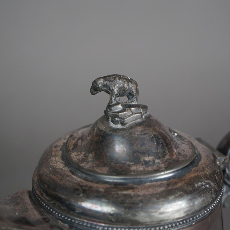 Antique Silver Plated Insulated Water Pitcher C1890