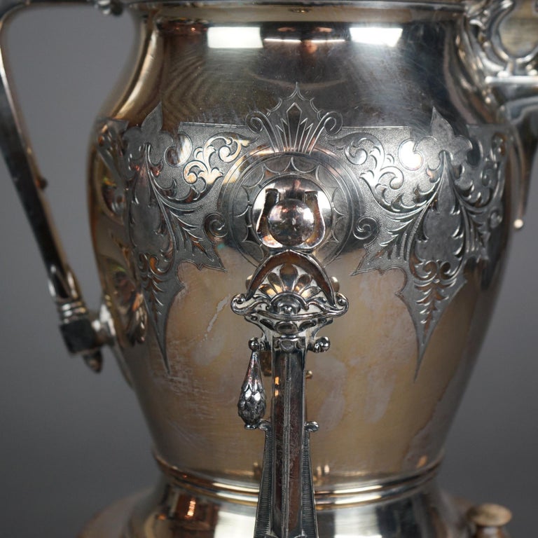 Antique Figural Silver Plated Tilting Tea Pot C1890