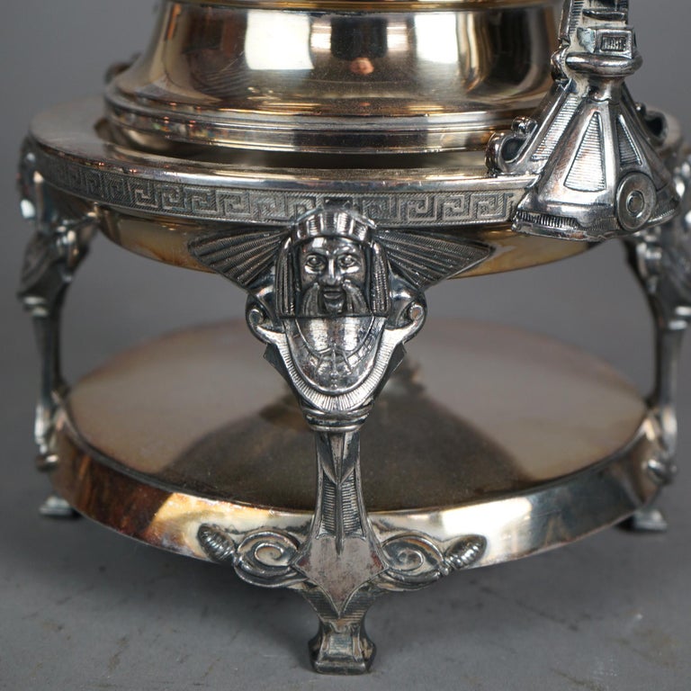 Antique Figural Silver Plated Tilting Tea Pot C1890