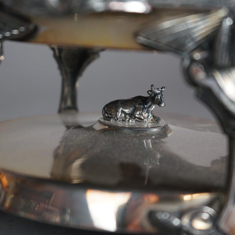 Antique Figural Silver Plated Tilting Tea Pot C1890