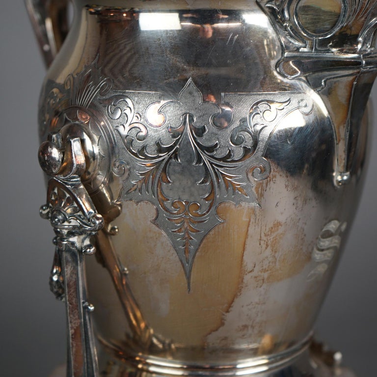 Antique Figural Silver Plated Tilting Tea Pot C1890