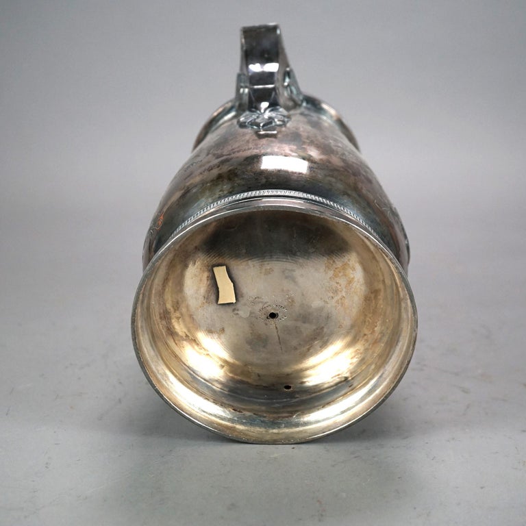Antique Figural Silver Plated Pitcher C1890