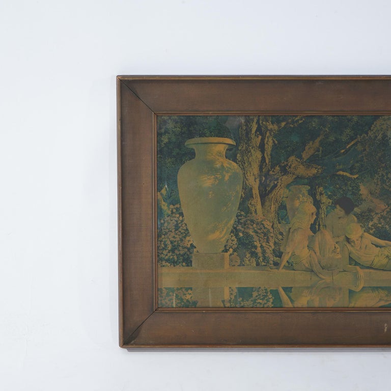 Antique Large Maxfield Parrish Print “Garden of Allah”, Framed, C1920