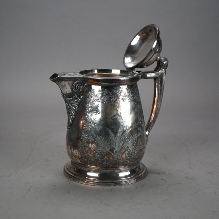 Antique Figural Silver Plated Pitcher C1890