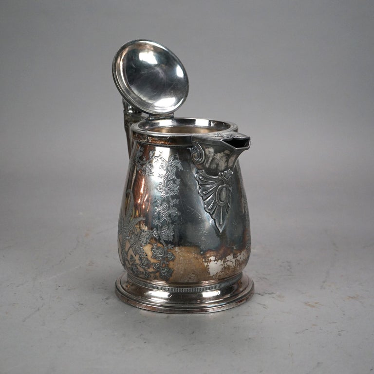 Antique Figural Silver Plated Pitcher C1890