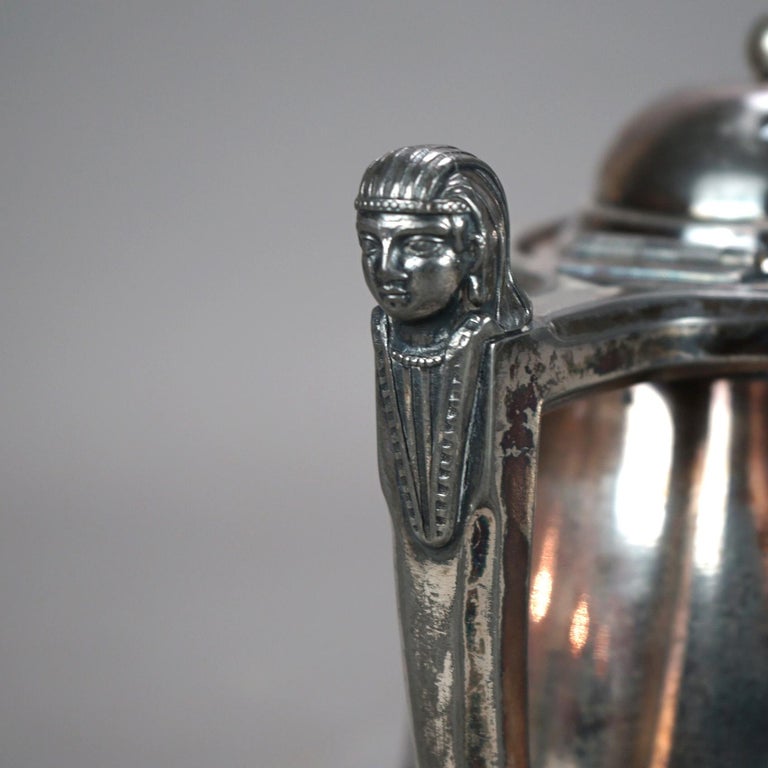 Antique Figural Silver Plated Pitcher C1890